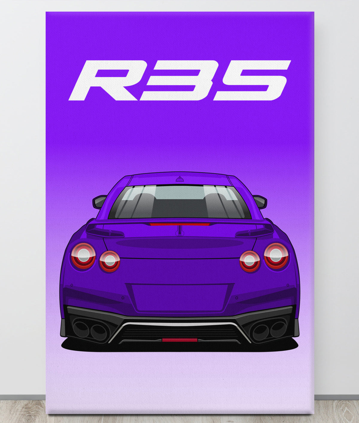 GTR R35 Midnight Purple Canva Wall Art