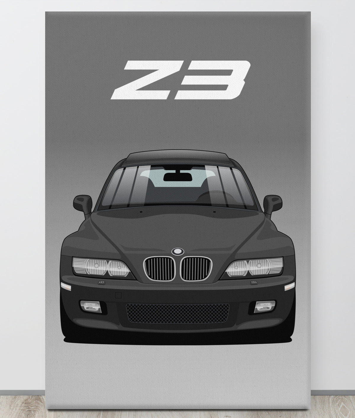 BMW Z3 Black Canva Wall Art