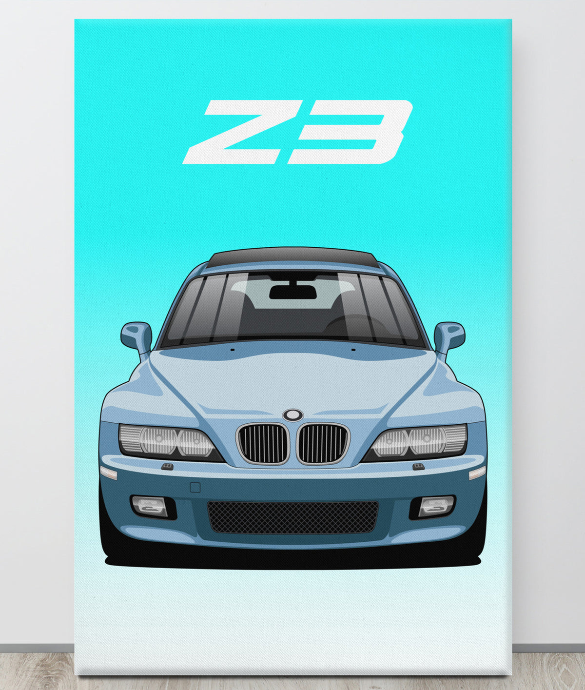 BMW Z3 Default Canva Wall Art