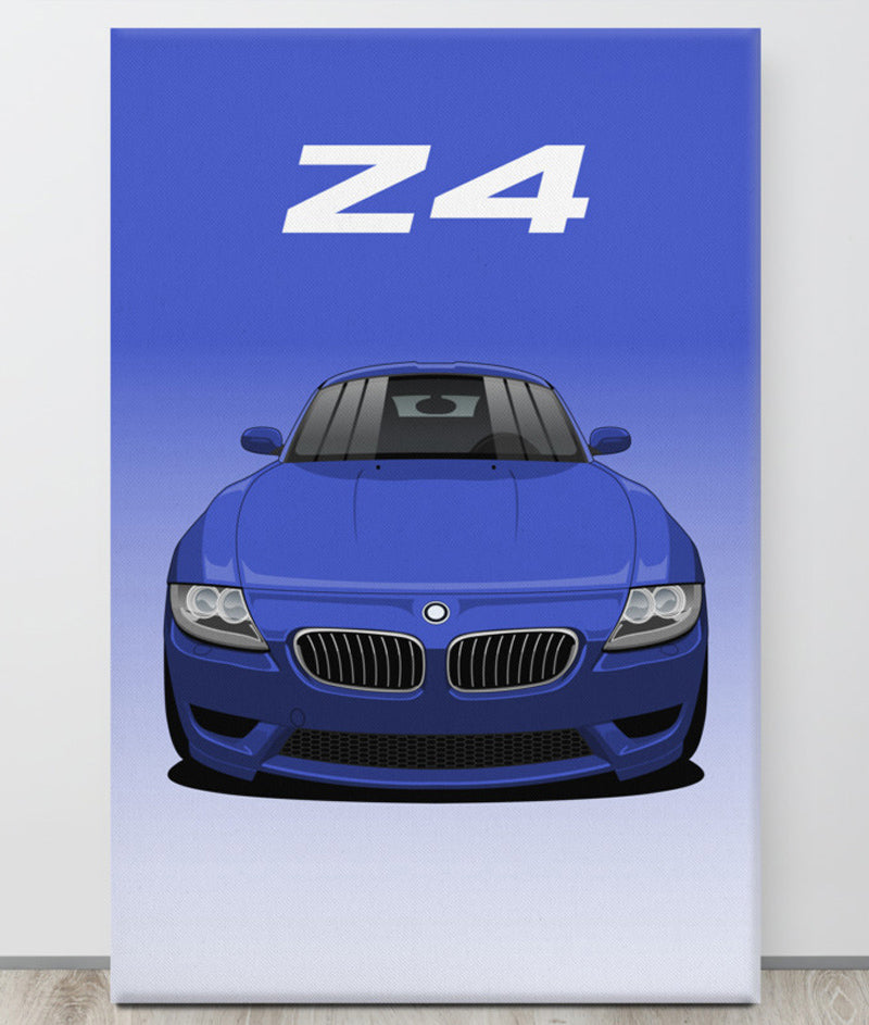 BMW Z4 Interlagos Blue Canva Wall Art