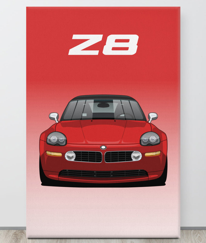 BMW Z8 Stratus Gray Canva Wall Art