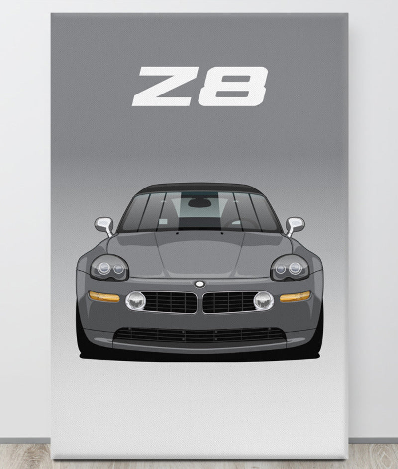 BMW Z8 Stratus Gray Canva Wall Art